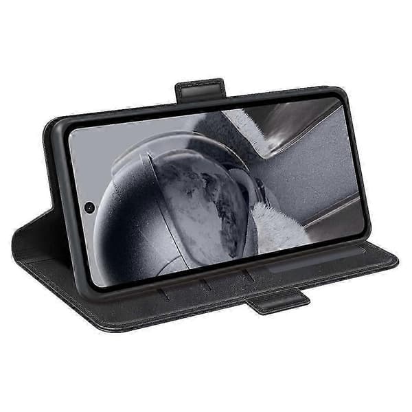 Plånboksfodral för Hmd Pulse/ Pulse+/ Pulse Pro Kalvtextur Läderställ Telefonskydd Black