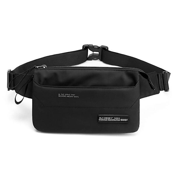 Ny utomhus sport nära passande ficka trend vattenavvisande nylon crossbody väska förvaringsväska black