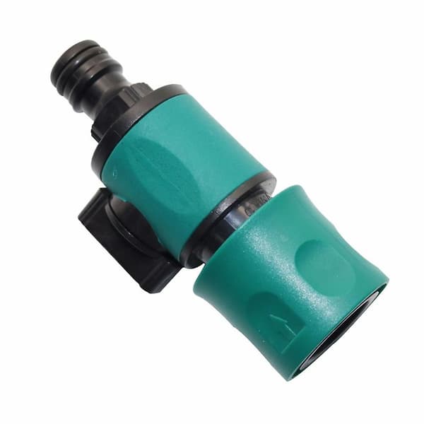 2 st 16mm trädgårdsslang snabbkoppling vattenrör kopplingar med ventil (16mm)