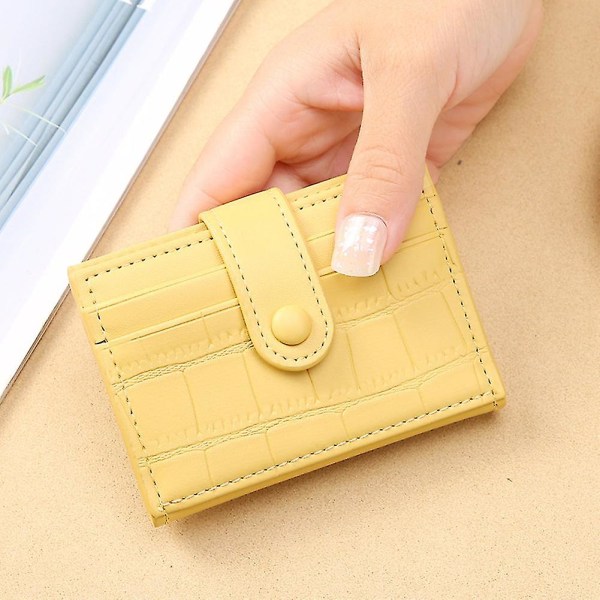 Ultratynd pung til kvinder, foldbar kortholder med multi-kort, bi-fold, kort model Red