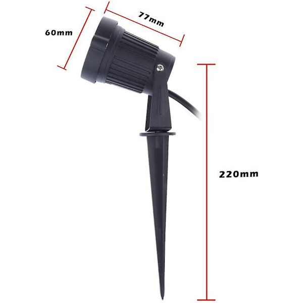 4 COB LED säädettävän kohdevalon sarja 5W 220V piikillä (kylmä valkoinen)