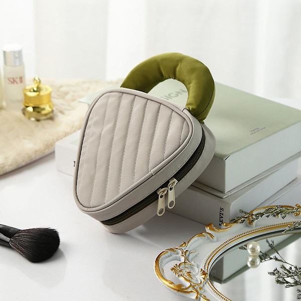 Smukke Makeup Tasker Til Kvinder Makeup Taske Organizer Stor Fløjl Polyester Og Imitation Nylon coffee