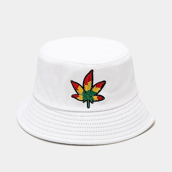 Sztxj 2 st Herr Dam Lönnlöv Hink Hat Hip Hop Fiskare Panama Hatt Broderad Bomull Utomhus Sommar Casual Swag Hink Hat