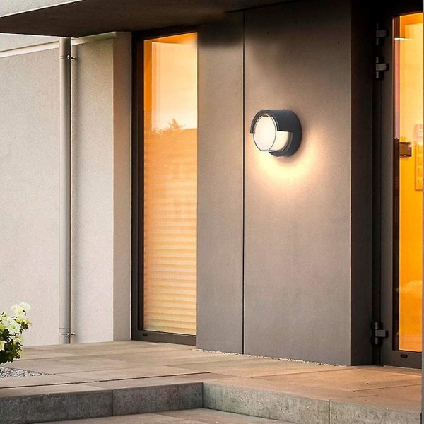 Moderne Utendørs LED Vegglampe 12w Vanntett Ip65 Antrasitt Aluminium Belysning Dekorlys For Gårdhage Terrasse Nær Vegg Gangvei Uteplass