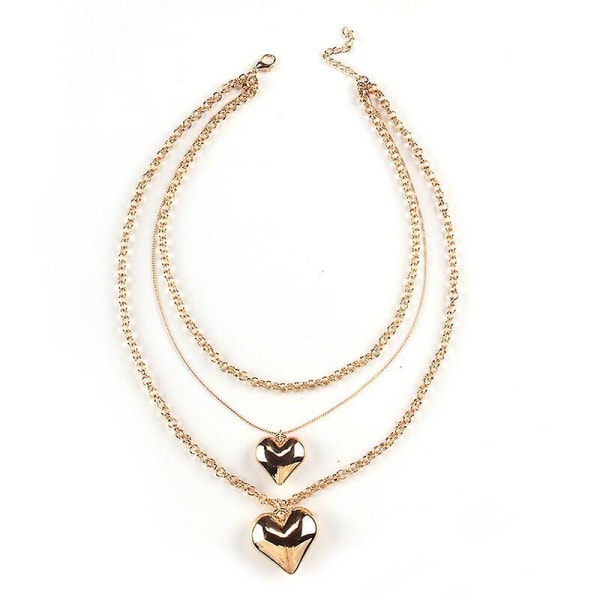 Vedhæng Halskæde Et Kærlighedshjerte Vedhæng Halskæde Simple Øreringe Armbånd Halskæde Tre-delt Sæt Necklace