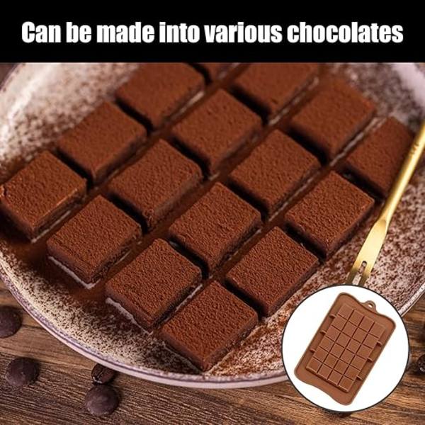 4 stycken 24 fyrkantiga chokladformar, silikonformar, gör-det-själv chokladset, silikonchokladformar, köksartiklar, bakverktyg