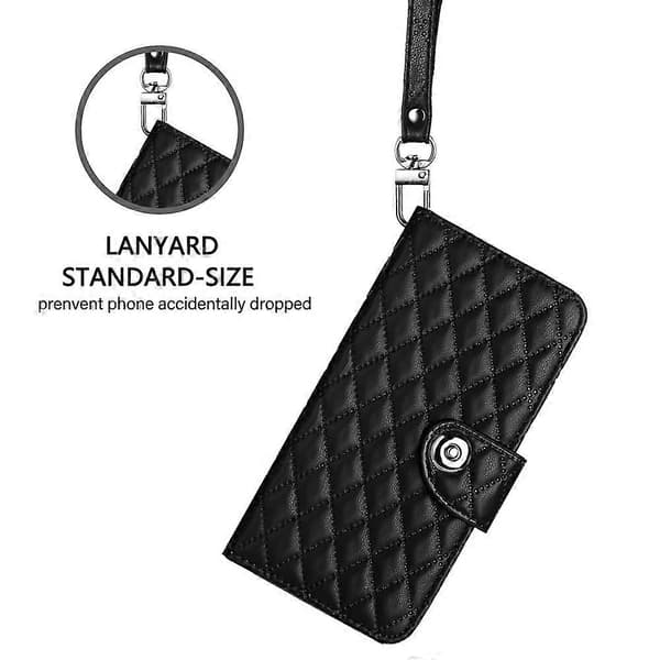 Rombiskt Läderfodral För Xiaomi 14 Black