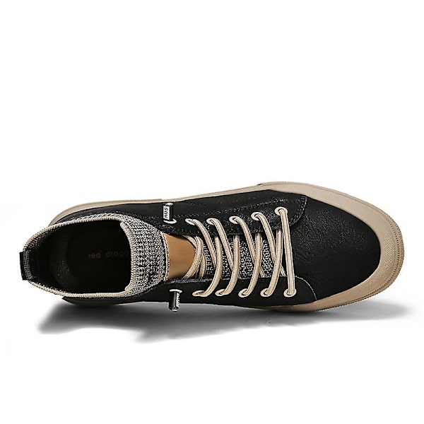 Herr Casual Skor Högkvalitativa Läderskor Frdb21611 Black EU 44
