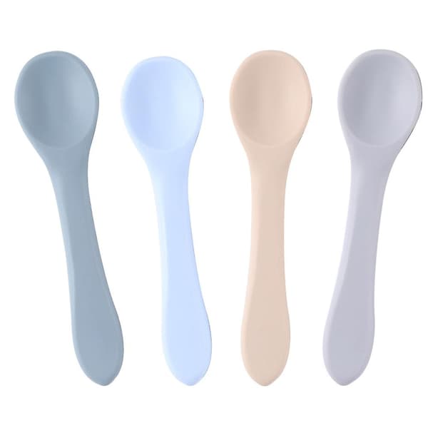 Miniware Träningssked Bestick Silikon Modern & Hållbar Design Diskmaskinssäker style1