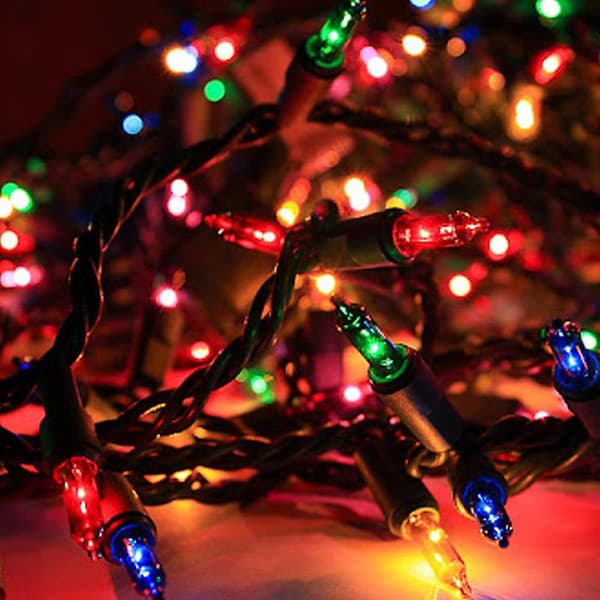 Jul Mini String Lights, 50 Led Light Up Fairy Lights Med Ul Certifierad Colorful