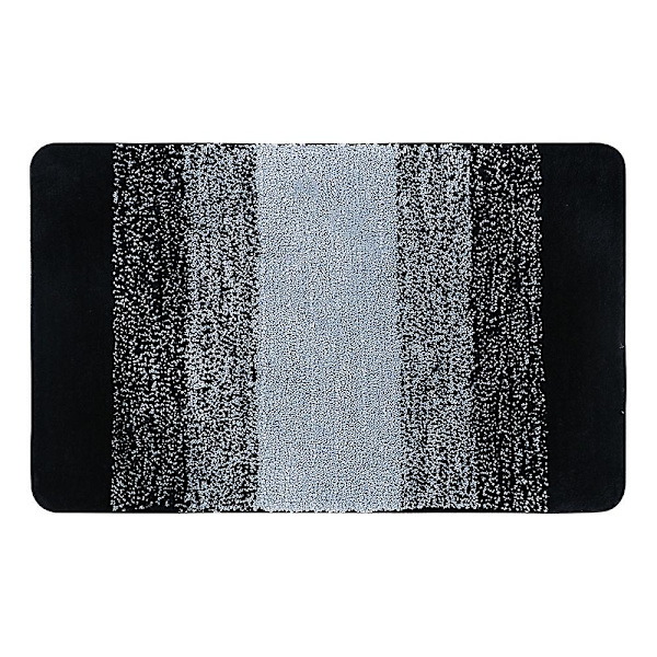 Luksus Badeværelsesmåtte, Ekstra Bløde og Absorberende Mikrofiber Bademåtter, Skridsikker Plysset Bademåtte, Maskinvask Tør, Bademåtter Til Badeværelse Fl black 45x65cm