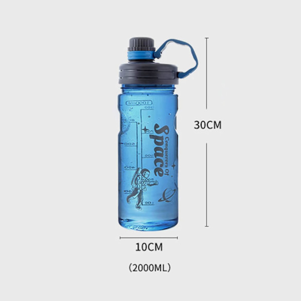 1,5 litran vesipullot suodattimella ja merkkiviivoilla, tiivis kannettava Tritan BPA-vapaa urheilujuomapullo vihreä 1500 ml