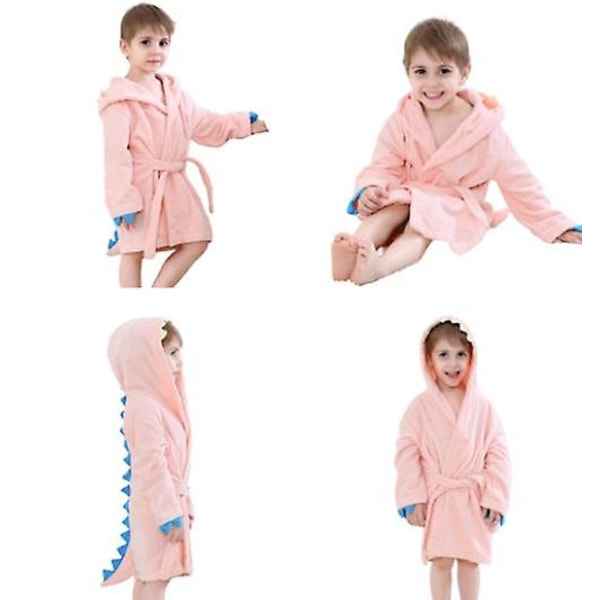 Flannel Fleece Hættebørnekappe Coral Fleece Børne Badehåndklæde Blue S