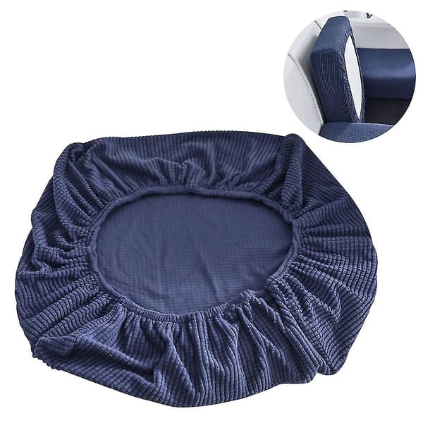 Elastisk Gitter Lenestol Sofapute Trekk Passer Til Sjeselong, Sofatrekk Maisfleece Sofaputetrekk Navy Blue