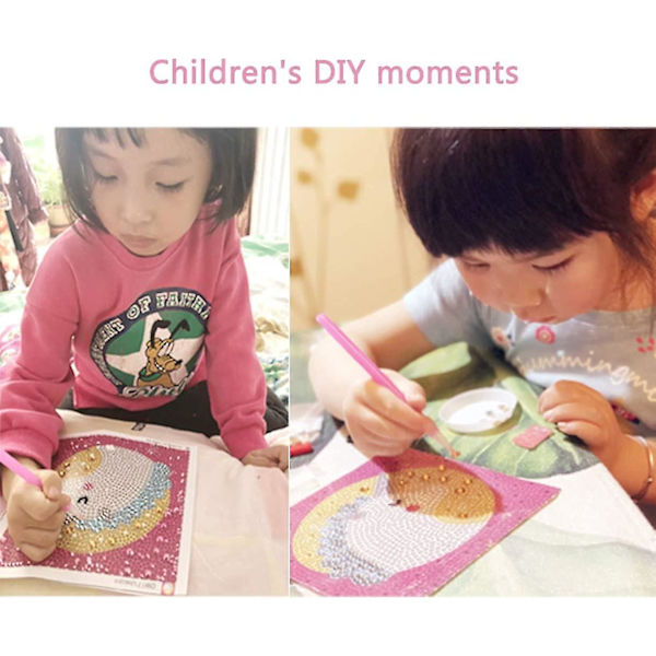 DIY Børne Diamantmaleri Efter Tal Sæt Kunst og Håndværk Sæt DW09