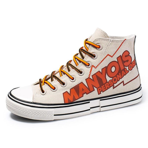 Herre Canvas Sko Mote Joggesko Lav Topp Tennissko Snøring Fritidssko 3D8770 White EU 44