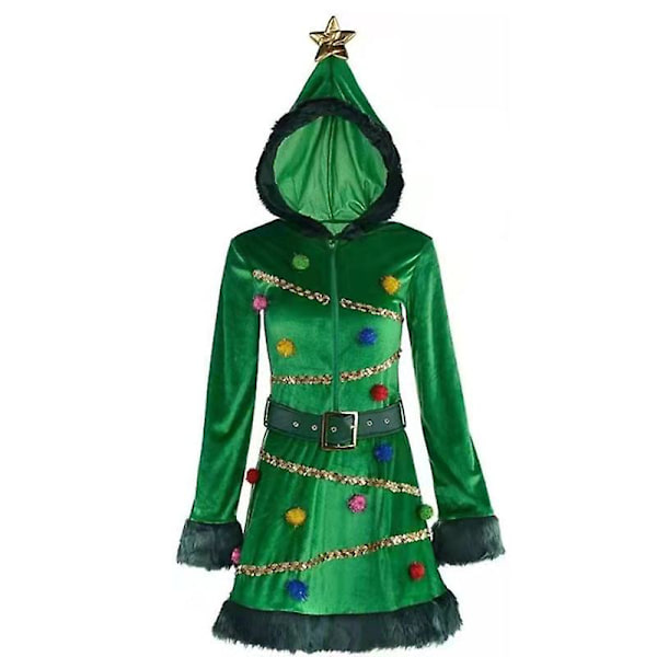 Juletræ Kostume Jule Outfit Kvinder Voksen Kostume Kjole S