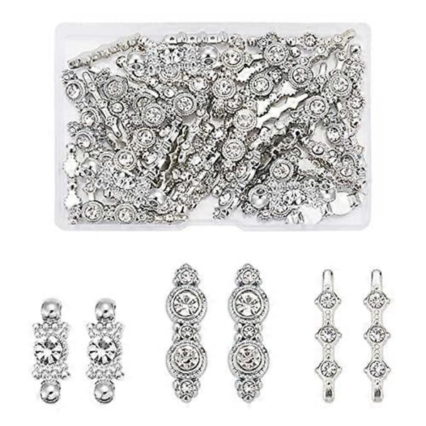 48 stk. Legering Rhinestone Links Connectors Metal Infinity Vedhæng Connectors Infinity Symbol Connexter Link til DIY Smykkefremstilling