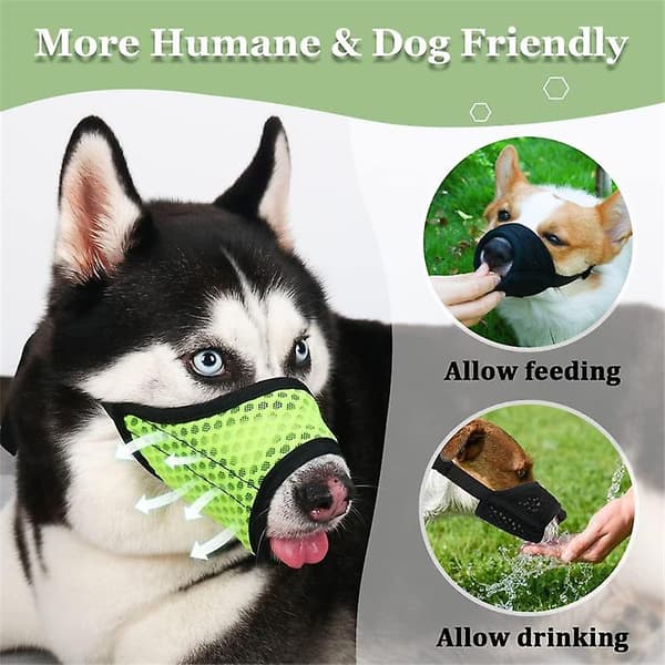 Myk Mesh Hundekurv For Små Medium Store Hunder Hindrer Biting, Tygging Grey L