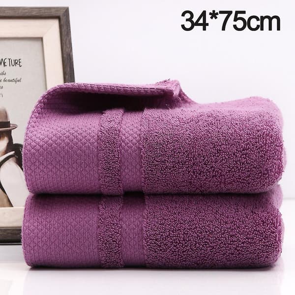 Badhandduksset, 100 % bomulls handdukar, supermjuka och mycket absorberande handdukar (2-pack) Grape Violet