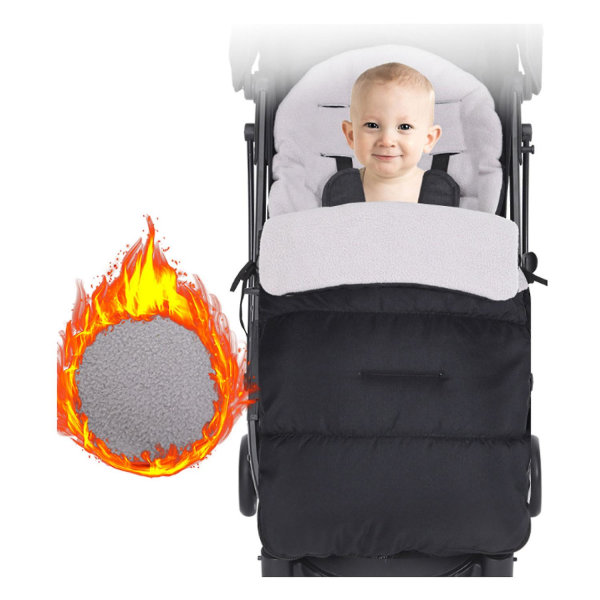(grå 86x45cm)Babys sovsäck, Universal 3 i 1 Barnvagnstillbehör Mat Fotmuff Filt Barnvagnssovsäck Vattentät Vindtät Kallt Avtagbar