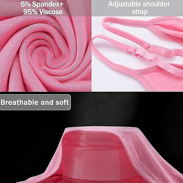 5 kpl Perusliivit Säädettävät Liivit Spagettihihnallinen Tank Top Naisille ja Tytöille (iso