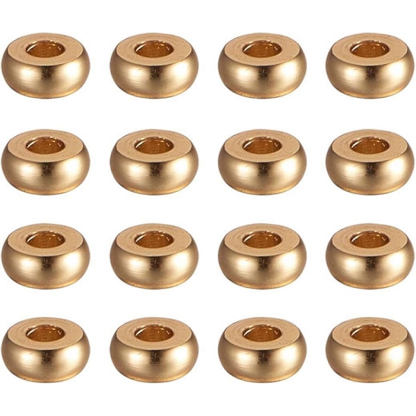20 st 4 mm Glatta Runda Metall Distanspärlor Lösa Pärlor för DIY Smyckestillverkning