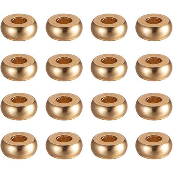 20 stk. 4 mm messing glatte runde metal afstandsstykke perler løse perler til DIY smykkefremstilling