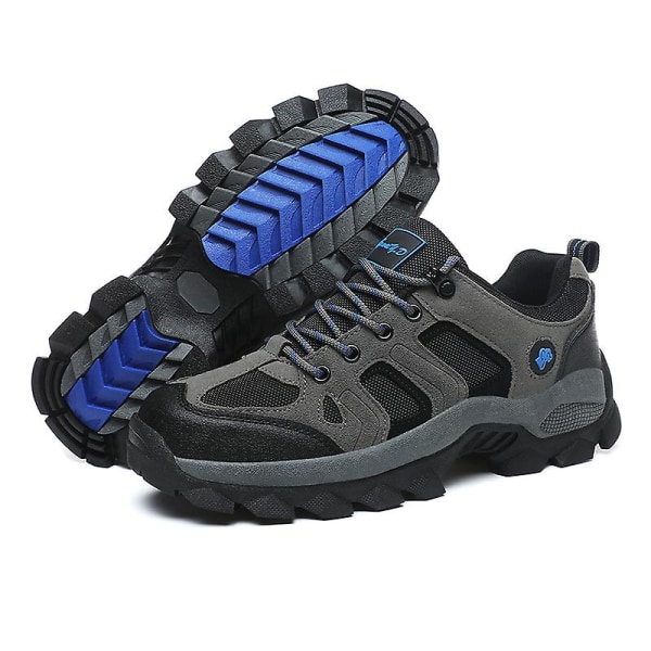 Mænds Sneakers Lavt Skovandstøvler Til Udendørs Vandring Trekking Gåture 102 Gray EU 47