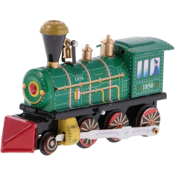 Optrækslegetøj Tog i Tin Klassisk Nostalgisk Tinlegetøj Tog Retro Optrækslokomotiv Med Nøgle Mekanisk Metal Tinlegetøj