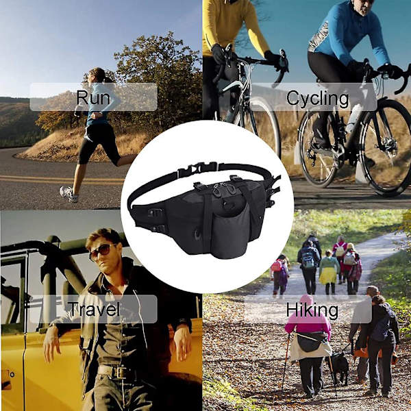 Ny utomhus sport stor ficka vattentät bergsklättring vattenkokare ficka nylon tre-syfte ficka black