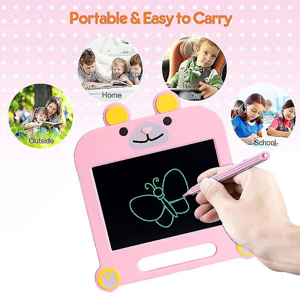 Pyyhittävä Uudelleenkäytettävä LCD-tabletti Joululahja H pink style1
