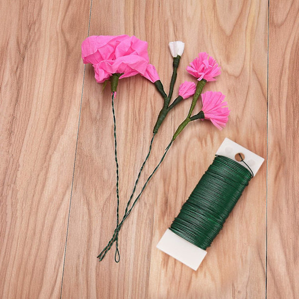 3-pack 114 yards 22 gauge grön flexibel paddeltråd för hantverk, julkransar, girlang och blomsterarrangemang