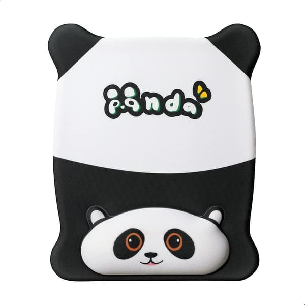 Sød Musemåtte med Håndledsstøtte Ergonomisk Musemåtte Gel Håndledsstøtte Skridsikker Smertelindrende Musemåtte Velegnet til Kontor, Hjem, Panda
