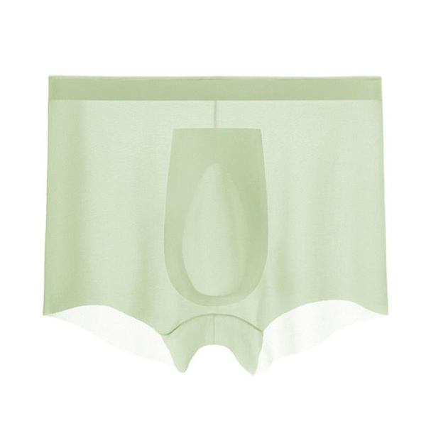 Herrunderkläder 3d Stereo Stämpling One-piece Herr Ice Silk Boxer Andas Sömlös Sexig Genomskinlig Transparent Kalsonger green 4XL