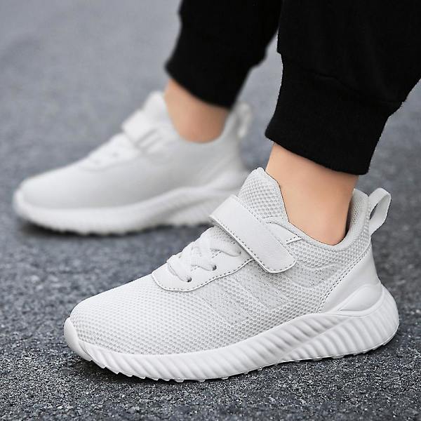 Børnesneakers Skridsikre Åndbare Sportsløbesko H623 White EU 34