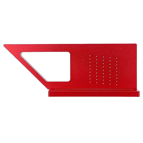 Snickerihjälpmedel, 0,2 mm precisionsvinkel i aluminiumlegering, snickeri mätverktyg, röd