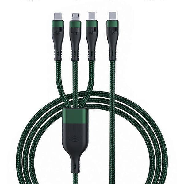 Type B til iPhone 15-serien 1,2 m PD 100 W 3-i-1 Type-C til Lightning+Type-C+Micro Datakabel Telefon Style B