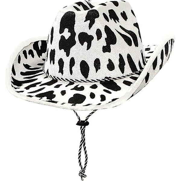 Herre Ko Print, Hvid/sort - Tema, Til Western Tema Wild West Festartikler