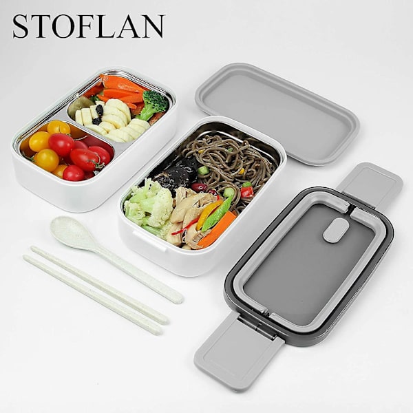Lunchlåda i rostfritt stål - Isolerad Bento-låda Multifunktionella behållare Lunchlåda Behållare med fack