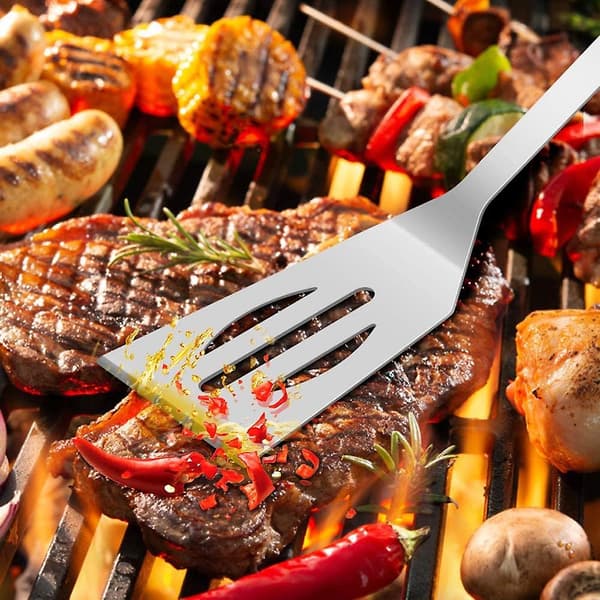 BBQ Værktøjssæt, 9 stk. Grillredskaber i rustfrit stål