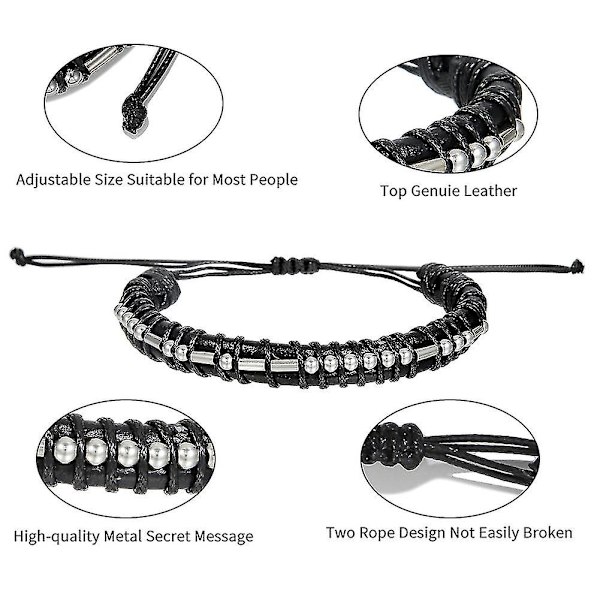 Morse Code Alfanumerisk Par Armband Justerbara Armband Morse Code String ZJ8402-Fuck Cancer