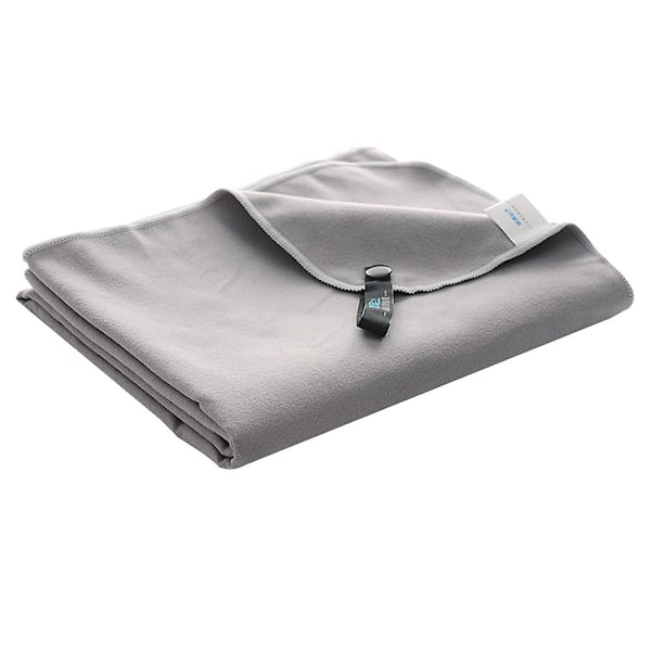 Badehåndkle (70*140cm), overdimensjonert, mykt, superabsorberende og hurtigtørkende for sport, fitness, yoga, grå Grey