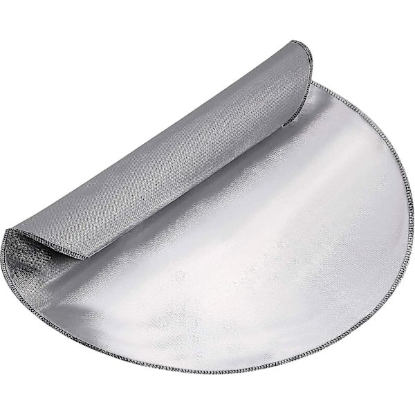 Grill- og bålpanne matte for høye temperaturer, brannsikker rund grillmatte, grillmatte, bål, plenbeskytter, dekkbeskytter, varmeskjold
