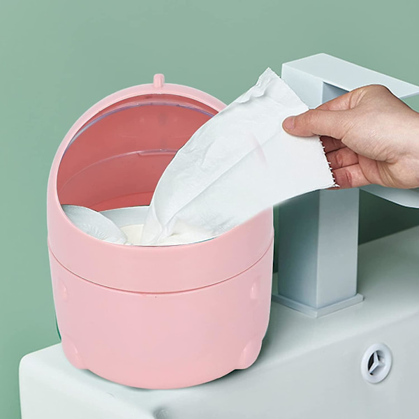 Mini Søppelbøtte For Kontor, Mini Søppelbøtte Med Svinglokk Søt Kontor Søppelbøtte For Kontor Studenthybel Ved Sengen(rosa)