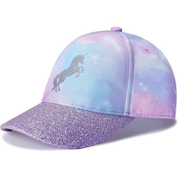 Baseballhatt för flickor Tie-dye Unicorn hattar för flickor Justerbar cap för barn