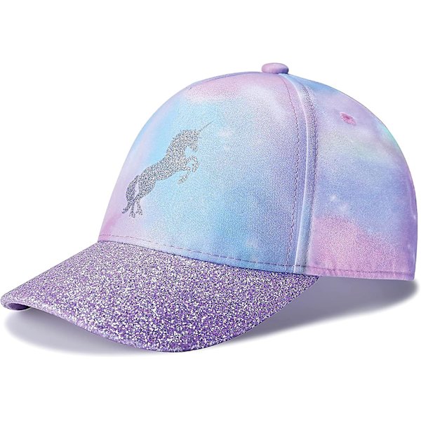 Flickebasbollhatt Tie-dye Enhörningshattar för flickor Justerbar Barn Baseballkeps