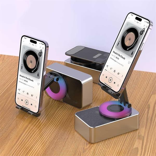 Mobiltelefonhållare med trådlös Bluetooth-högtalare, Bluetooth-telefonhögtalare