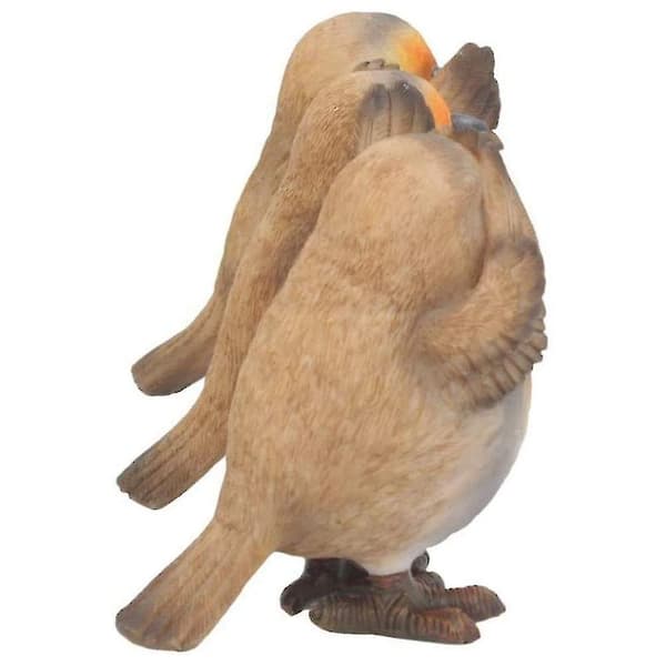 Wise Robin Figurines Hör Inte Inte Se Inte Prata Fågel Figuriner