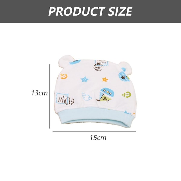 3-delad babyhattsset lämplig för 0-3 månader gamla, nyfödda babyhattar för pojkar och flickor style2